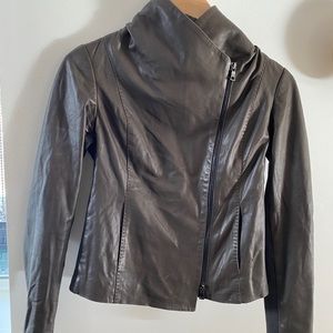 Vince Asymmetrical Leather Jacket- PERFECT FOR FALL